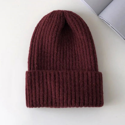 Nuevo gorro de invierno de colores caramelo, gorro tejido para mujer, gorro cálido y suave a la moda, gorro de lana estilo , gorro elegante que combina con todo