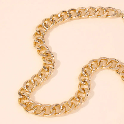Fashion big necklace for women, silver and gold color plated thick chain choker with twist, party jewelry, gifts 