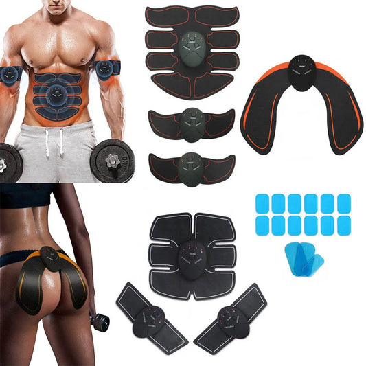 Stimulateur musculaire abdominal EMS Masseur de hanches Fesses Entraîneur Machine d'électrostimulation Tonifiant musculaire pour salle de sport à domicile Minceur du corps 