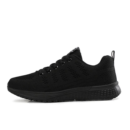Men's and women's casual sports shoes, fashion woven air mesh sneakers, black non-slip footwear, breathable running shoes
