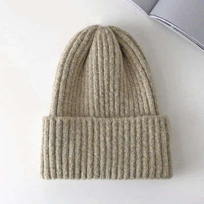Nuevo gorro de invierno de colores caramelo, gorro tejido para mujer, gorro cálido y suave a la moda, gorro de lana estilo , gorro elegante que combina con todo