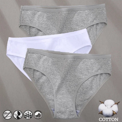 Conjunto de 3 Bragas de algodón con diseño de Jacquard para mujer