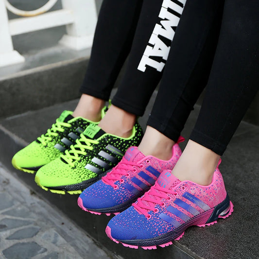 Hot sale men's and women's running shoes, breathable mesh sports shoes, green, large size 48