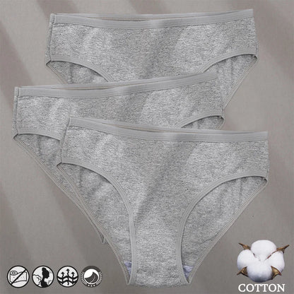 Conjunto de 3 Bragas de algodón con diseño de Jacquard para mujer