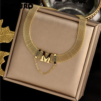 Collar corto de acero ajustable, estilo creativo, ideal como regalo de cumpleaños o fiesta