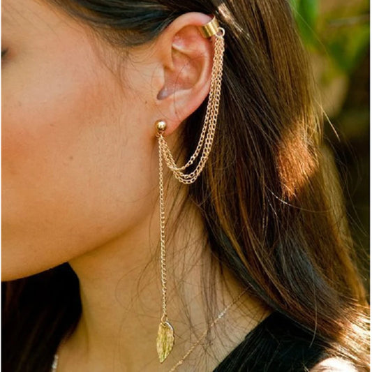 Boucles d'oreilles à clip en forme de feuille Cool Stuff Boucles d'oreilles à clip pour femmes Brincos Boucle D'oreille Aretes De Mujer Modernos 