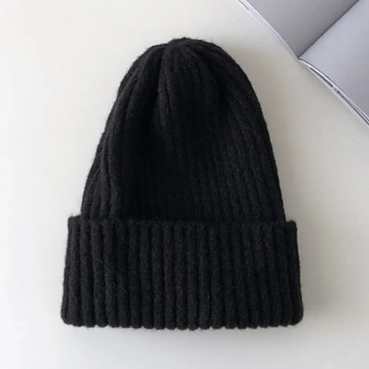 Nuevo gorro de invierno de colores caramelo, gorro tejido para mujer, gorro cálido y suave a la moda, gorro de lana estilo , gorro elegante que combina con todo