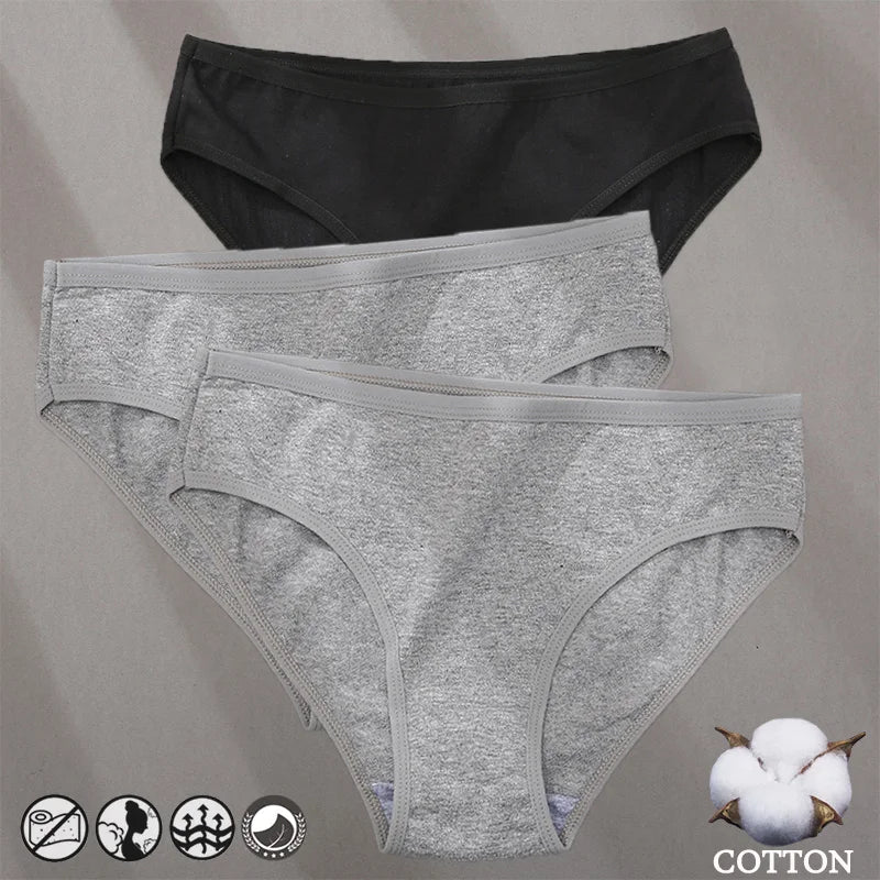 Conjunto de 3 Bragas de algodón con diseño de Jacquard para mujer