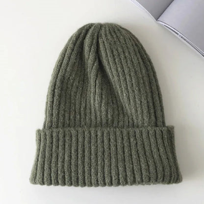 Nuevo gorro de invierno de colores caramelo, gorro tejido para mujer, gorro cálido y suave a la moda, gorro de lana estilo , gorro elegante que combina con todo