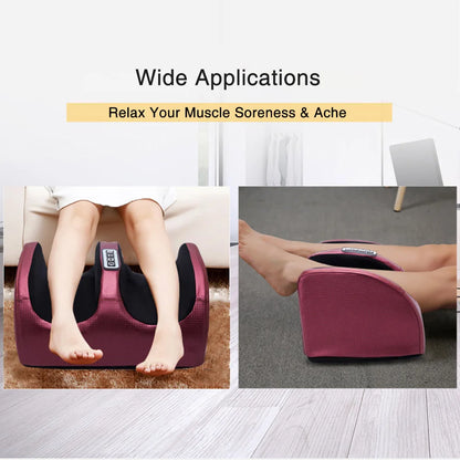 Electric foot massager heat therapy hot compress shiatsu kneading roller muscle relaxation pain relief foot spa machine