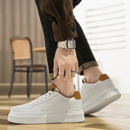 Zapatos de tabla para hombre, moda informal de verano, nueva suela gruesa, altura creciente, ligeros, antideslizantes,