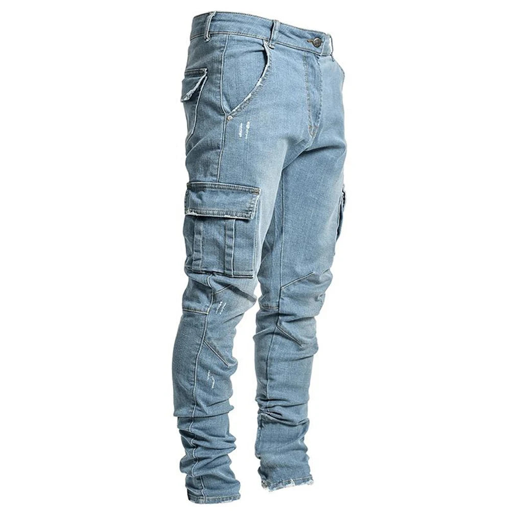 Pantalones vaqueros elásticos de calle para hombre