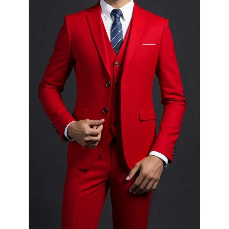 traje de boda informal de estilo británico de negocios de caballero a la moda para presentador de banquete de color sólido