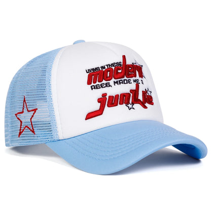 Gorras de red de béisbol con bordado modernas Unisex, sombreros casuales ajustables para exteriores para primavera y verano