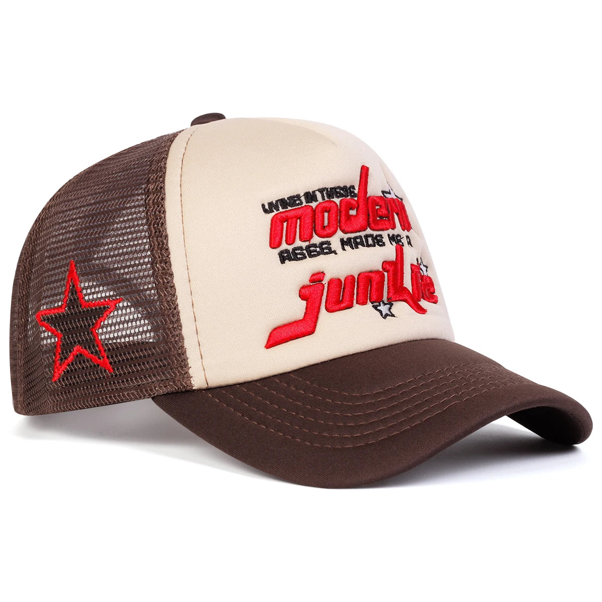 Gorras de red de béisbol con bordado modernas Unisex, sombreros casuales ajustables para exteriores para primavera y verano
