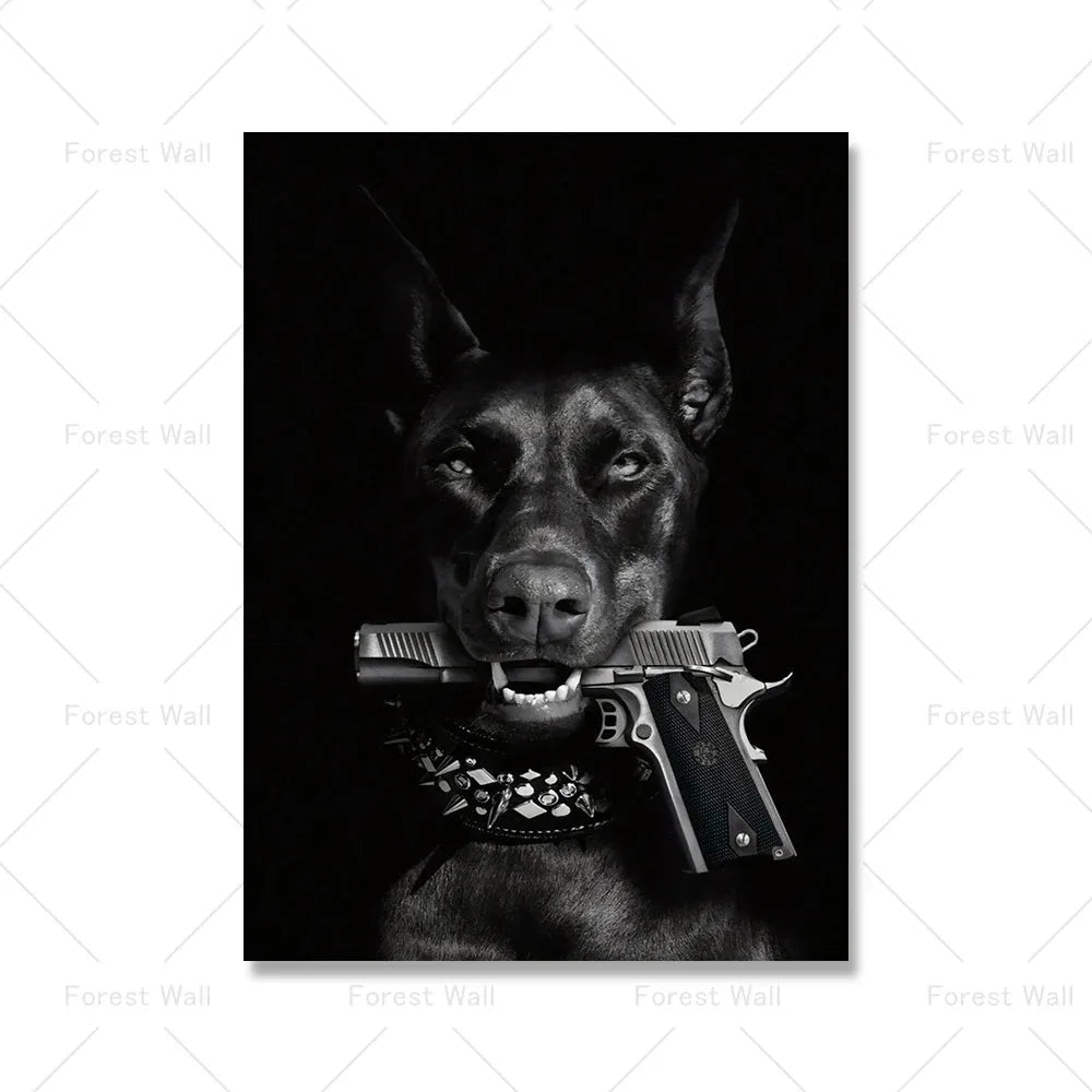 póster moderno de moda de lujo, leopardo, Tigre, perro, imagen artística nórdica, decoración del hogar