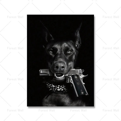 póster moderno de moda de lujo, leopardo, Tigre, perro, imagen artística nórdica, decoración del hogar