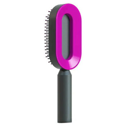 Peine de masaje, cepillo de pelo autolimpiante para mujer, peine de pelo rápido de una tecla, cojín de aire 3D, herramientas de estilismo para el cabello, peine con bolsa de aire