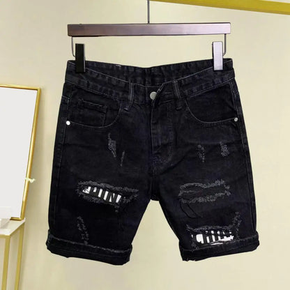 Short en jean déchiré pour homme, short 