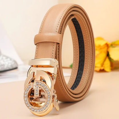 Cinturón de mujer a la moda, nuevo estilo de red, hebilla automática