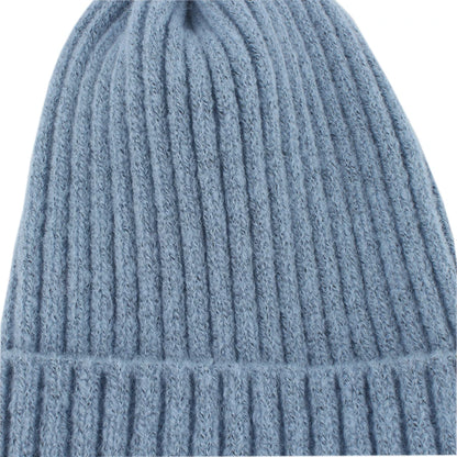 Gorro con puños de invierno para mujer, gorros elásticos de punto suaves y cálidos Unisex, gorro de esquí para exteriores, ropa de calle de moda
