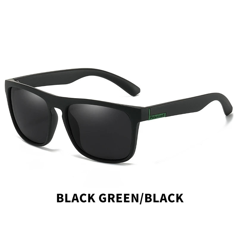 Gafas de sol polarizadas cuadradas vintage de moda para hombre y mujer, para conducir y pescar, de marca de lujo, de diseñador, con protección UV400.