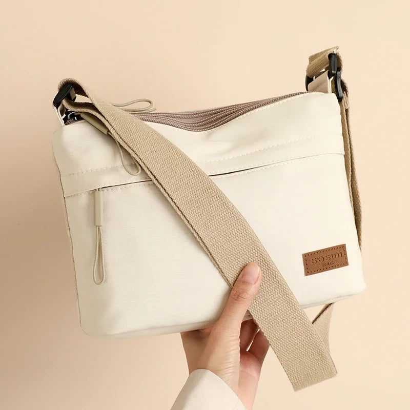 Bolso de hombro tipo bandolera de alta capacidad con 3 bolsillos principales para mujer