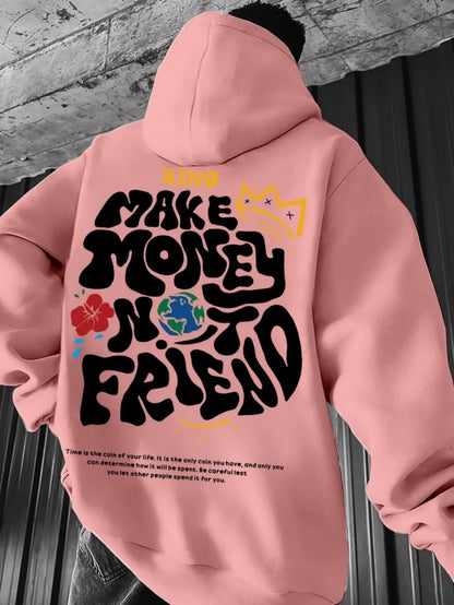 nueva sudadera con capucha suave y cómoda con estampado de otoño para hombre, ropa de estilo callejero al aire libre