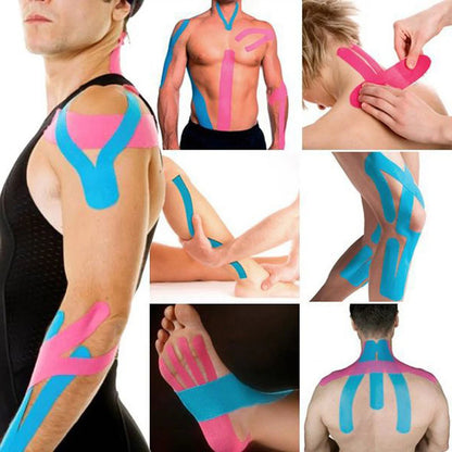 Cinta de kinesiología para aliviar el dolor de rodilla y recuperación muscular: vendaje deportivo elástico para soporte atlético y fitness