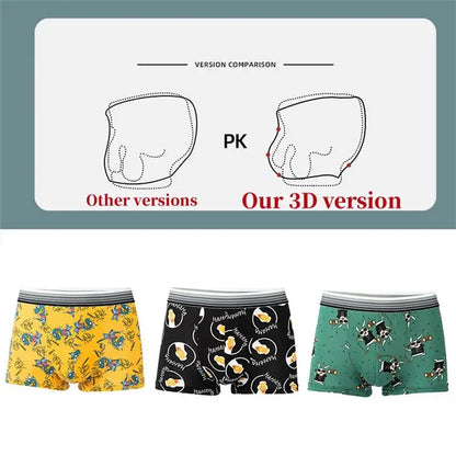 calzoncillos de 5 piezas/bóxer para hombre, lindos para hombre, moda de dibujos animado