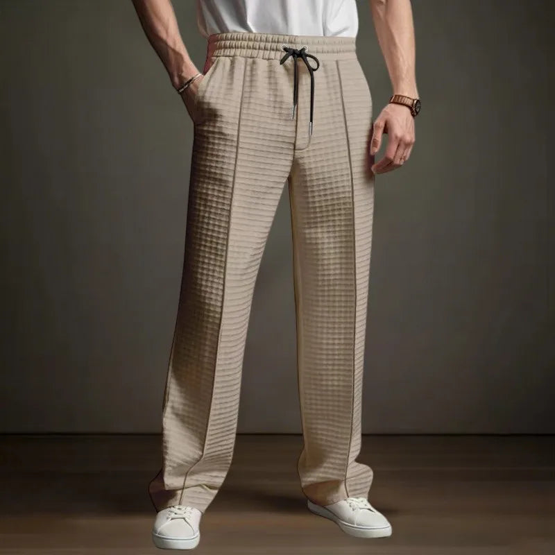 Pantalones deportivos informales  de alta calidad para hombre, pantalones de negocios, ropa de caballero holgada y transpirable de pierna recta
