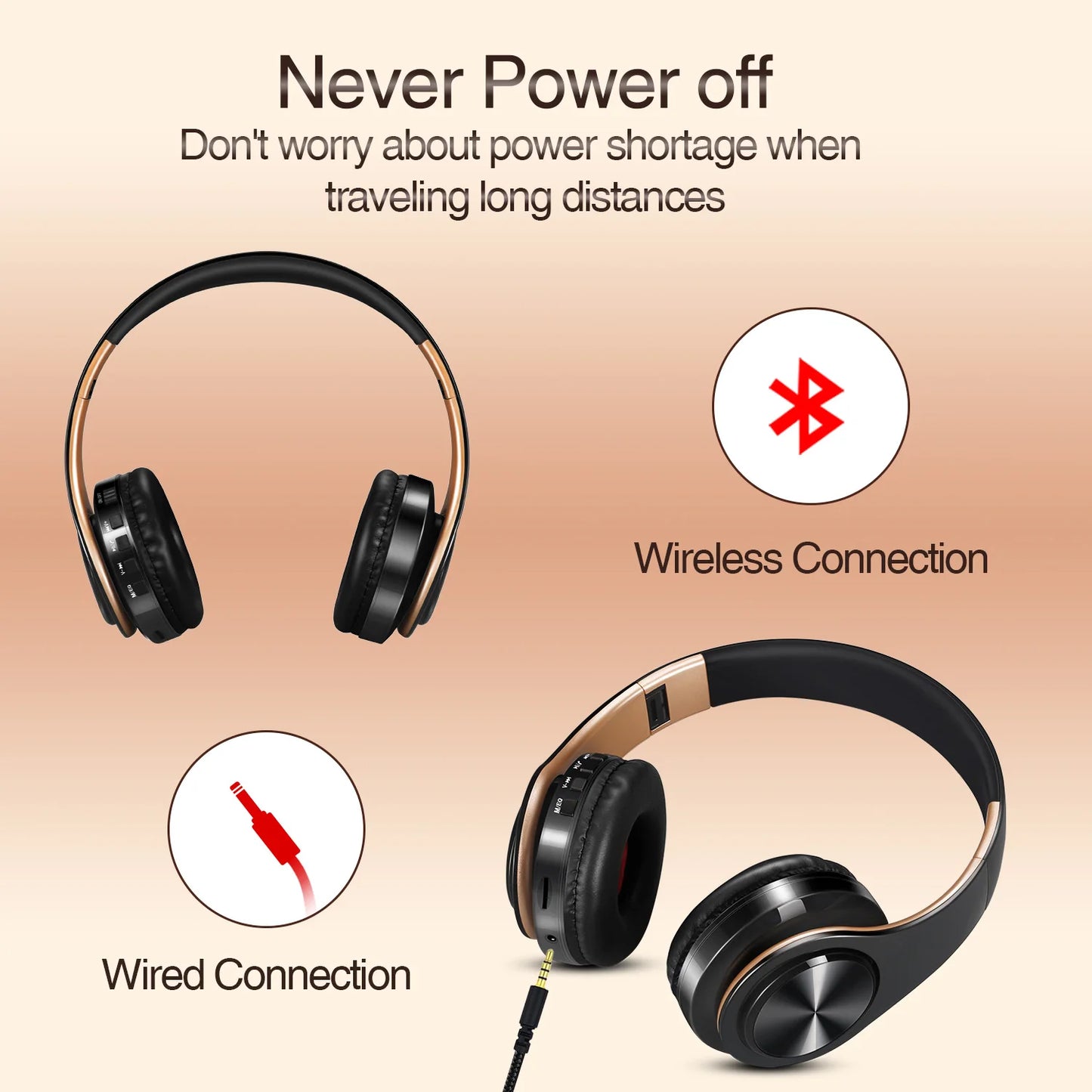 Auriculares inalámbricos dorados Auriculares Bluetooth Auriculares