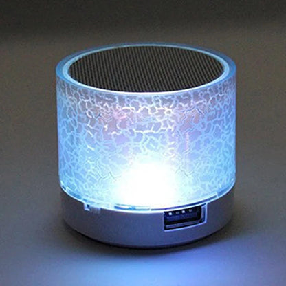 Mini haut-parleur Bluetooth sans fil, haut-parleur LED coloré, caisson de basses TF, haut-parleurs stéréo d'extérieur, colonne de son de musique MP3 pour smartphone 