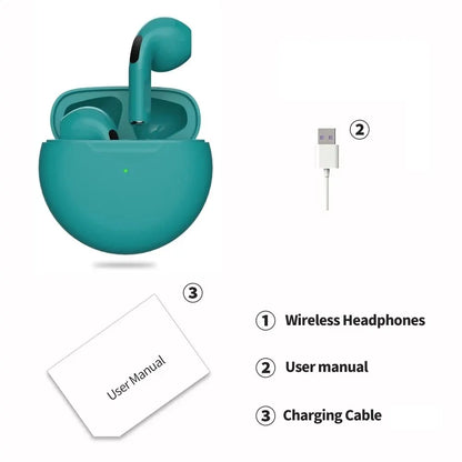 Auriculares inalámbricos Air Pro 6 TWS originales con Bluetooth 5.3, miniauriculares con micrófono y estuche de carga para Xiaomi y iPhone.
