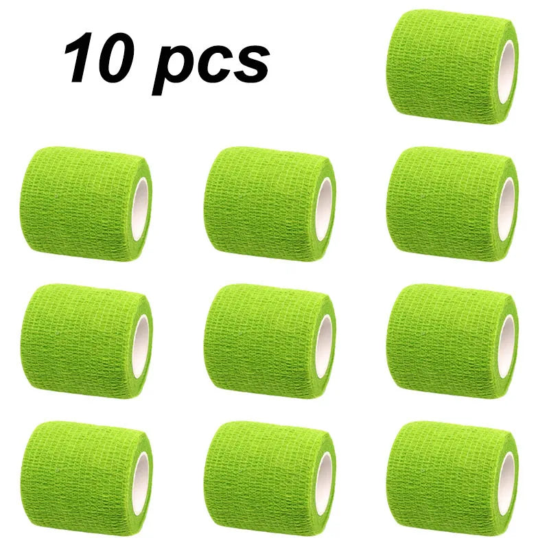 10 rollos de vendaje deportivo elástico autoadhesivo: protección para articulaciones, extremidades y mascotas | Cinta para lesiones atléticas | Correa de compresión
