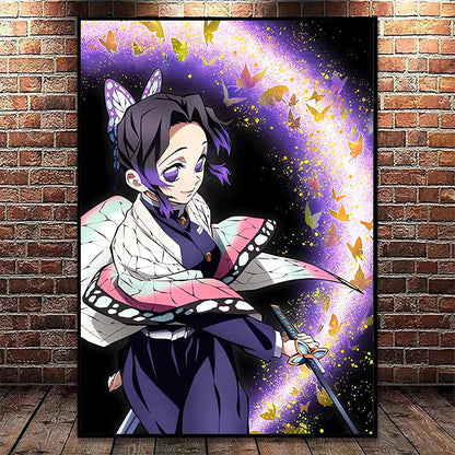 impresiones de decoración del hogar de Nezuko y Tanjiro, pintura en lienzo para sala de estar y dormitorio, regalos Murales