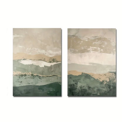 2 unids cuadros montañas lienzo abstracto póster impreso arte minimalista moderno impresión decoración del hogar arte de la pared cartel