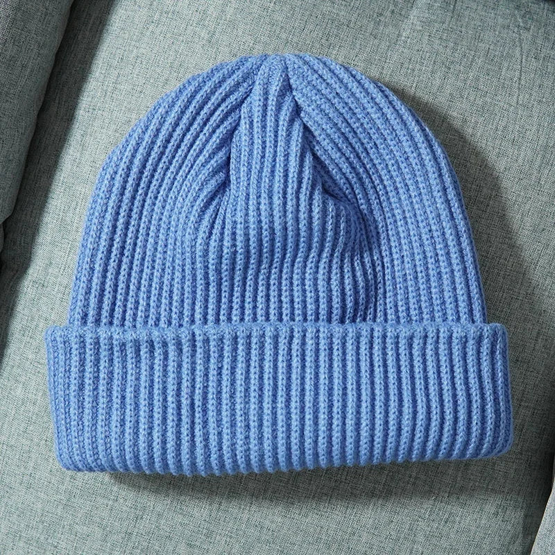Gorros de punto cálidos de Color sólido Unisex para mujeres y hombres invierno otoño al aire libre mantener
