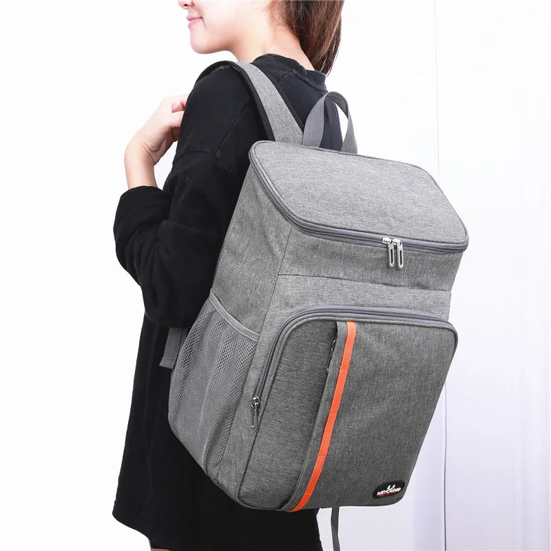 Bolsa térmica portátil para almuerzo de 18 l, duradera, impermeable, con aislamiento de hielo, ideal para acampar, mochilas nevera.