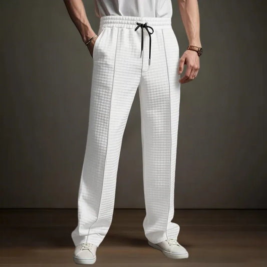 Pantalones deportivos informales  de alta calidad para hombre, pantalones de negocios, ropa de caballero holgada y transpirable de pierna recta