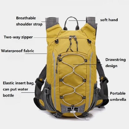 Mochila ligera y portátil para exteriores, para senderismo, ciclismo, 20L, impermeable, para hombre y mujer, para acampar y uso todoterreno.