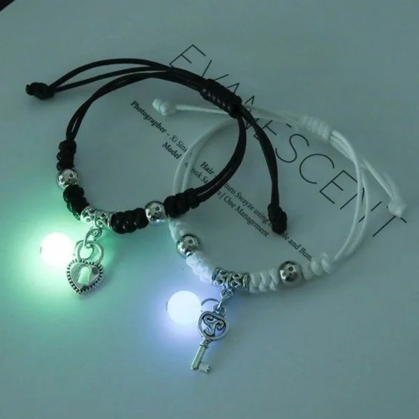 Juego de 2 pulseras de acero inoxidable para parejas, para mujer, amante, sol luminoso, luna, cuerda, amuleto, amistad, novia, fiesta, joyería, regalo
