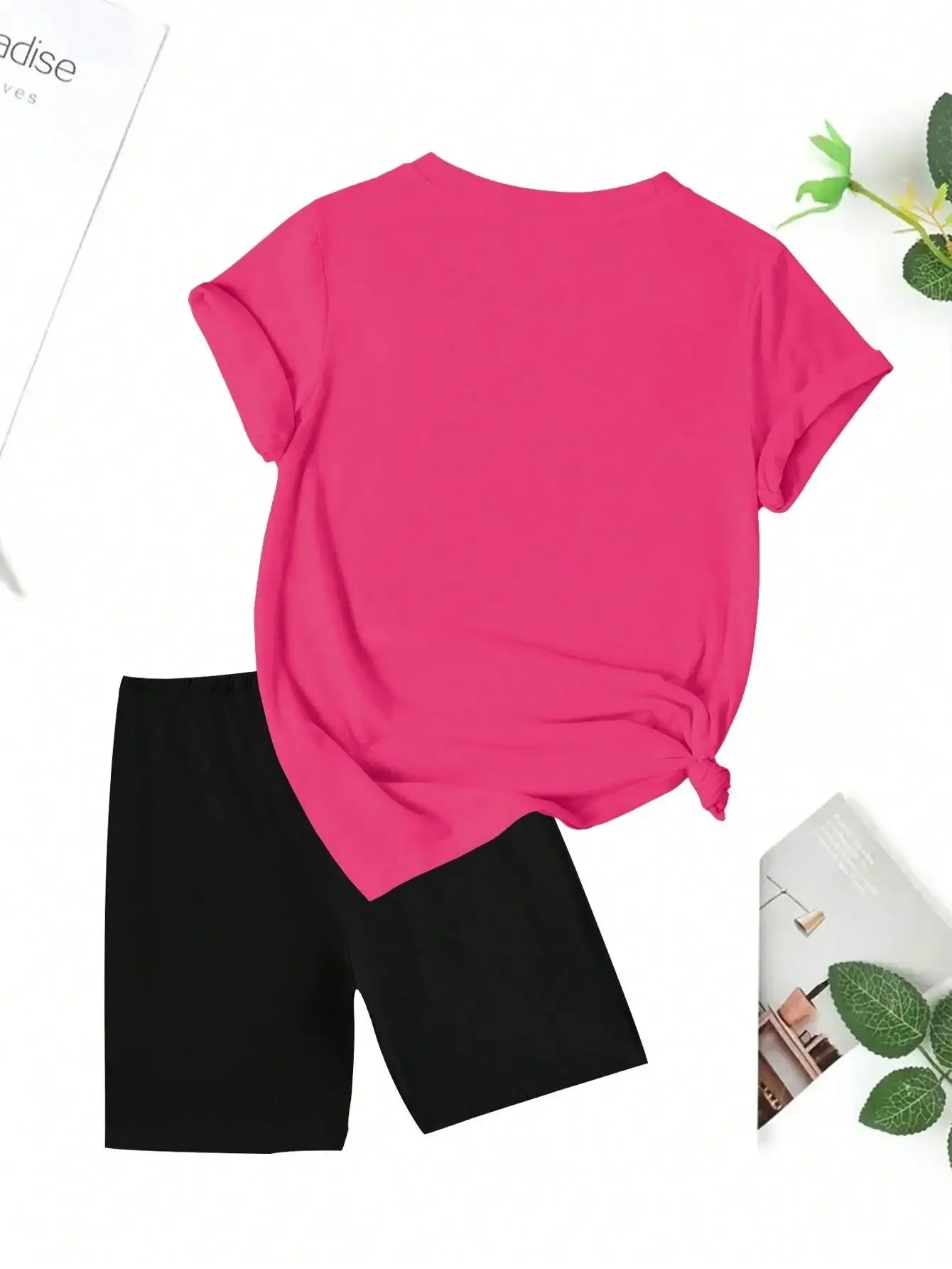 conjunto de 2 piezas a la moda para mujer, pantalones cortos geniales de verano
