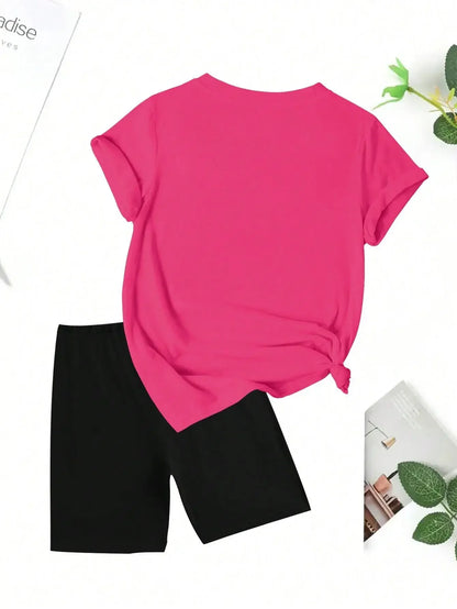 conjunto de 2 piezas a la moda para mujer, pantalones cortos geniales de verano