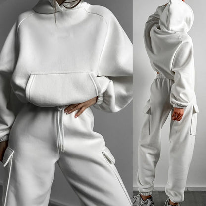 Ensemble sweat à capuche et pantalon pour femme, ensemble 2 pièces, vêtements pour femmes
