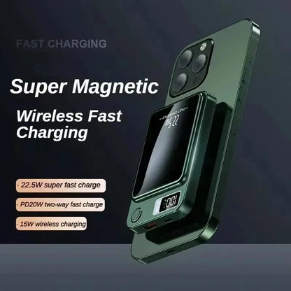 Cargador inalámbrico rápido Xiaomi de 100.000 mAh con batería externa magnética Magsafe para iPhone, Huawei y Samsung.
