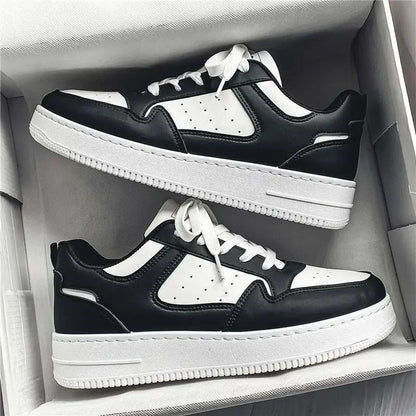 Zapatos de plataforma aireadores para hombre, de moda, a juego, con plataforma blanca, deportivos, informales, de moda