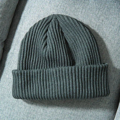 Gorros de punto cálidos de Color sólido Unisex para mujeres y hombres invierno otoño al aire libre mantener