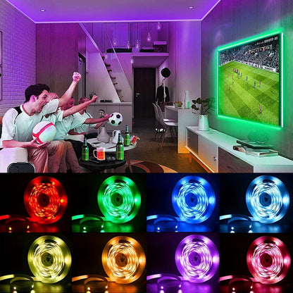 Tira de luces LED para TV con control de 3 teclas, USB, 5 V, cinta flexible para retroiluminación de TV, decoración para fiestas en casa