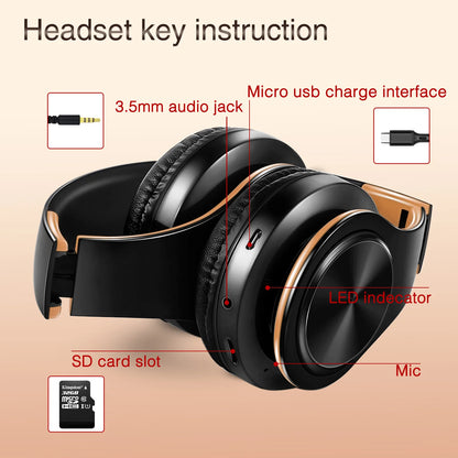 Auriculares inalámbricos dorados Auriculares Bluetooth Auriculares